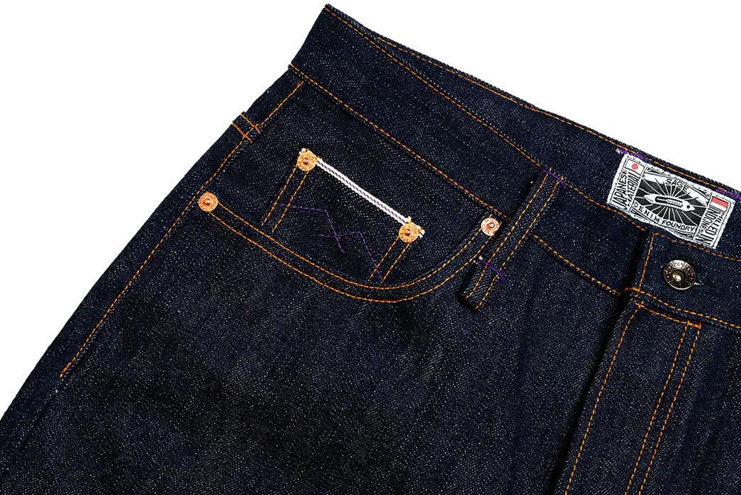 Sage-Continues-Its-10th-Anniversary-Collection-with-Unsanforized-20-Oz.-Mastermind-Selvedge-front-top-right-pocket