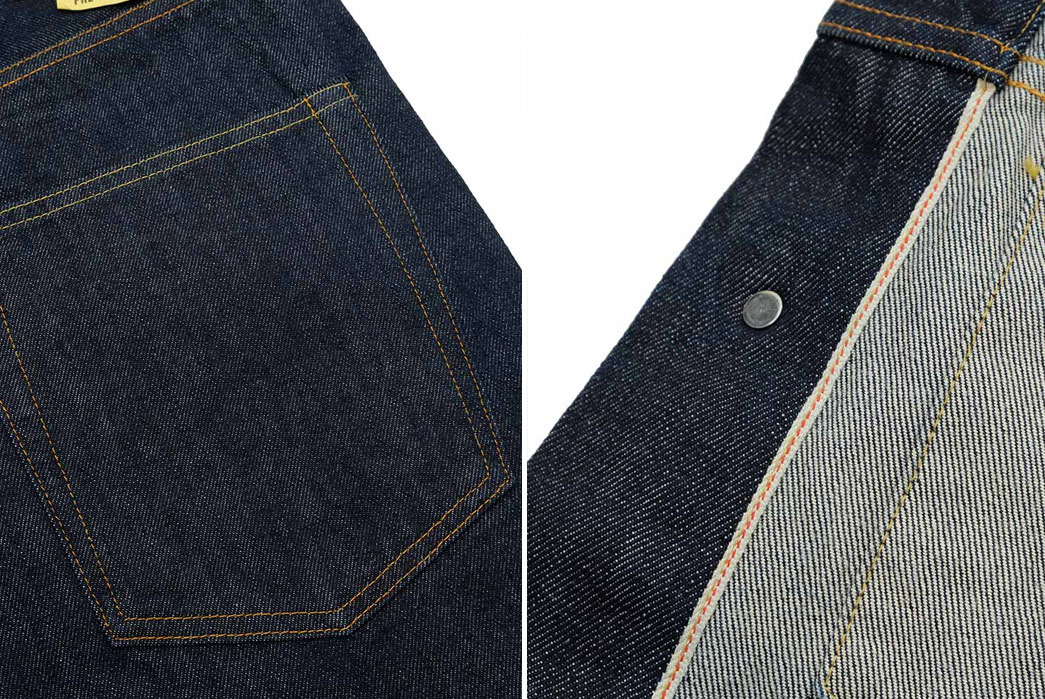 Sugar-Cane-Renders-Two-Archetypal-1960s-Silhouettes-in-N.O.S.-Cone-Mills-Selvedge-Denim-back-pocket-and-inside-buttons