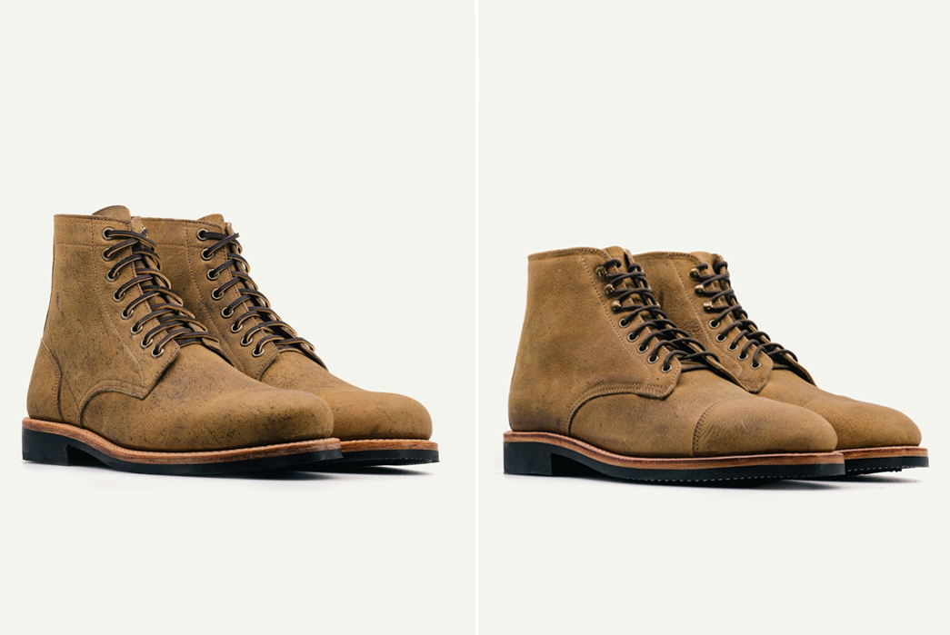 American-Trench-Renders-2-of-Its-Classic-Silhouettes-in-Waxed-Kudu-Two-boots-pair