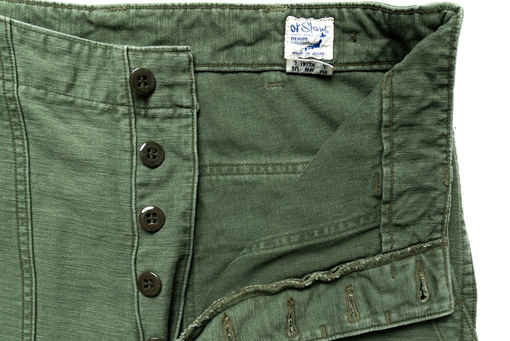 Complete Your Summer Striding Options with orSlow's Used Wash Army Fatigue  Pants