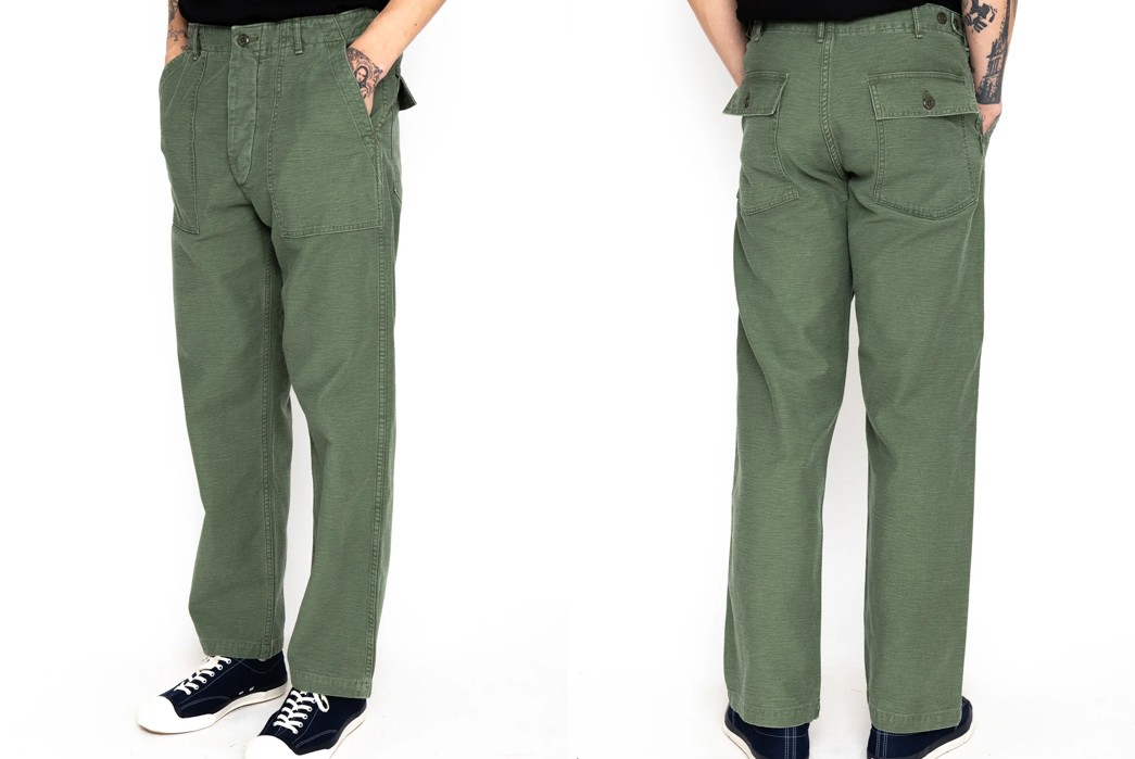 Complete Your Summer Striding Options with orSlow's Used Wash Army Fatigue  Pants