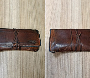 Fade-Friday---Gusti-Leather-Co.-Tobacco-Pouch-(2-Years)-Front-and-back-folded