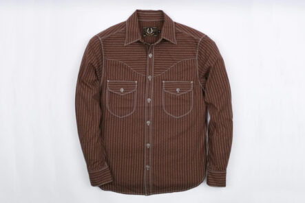 Franklin-&-Poe-Packard-Shirt-Brown-Stripe-Front