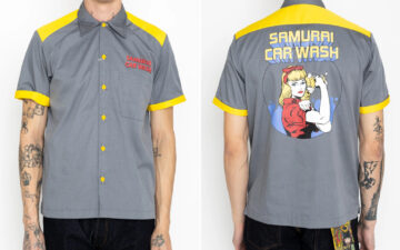 Scrub-Up-Nice-in-Samurai's-Latest-Graphic-Work-Shirt-Model-front-and-back