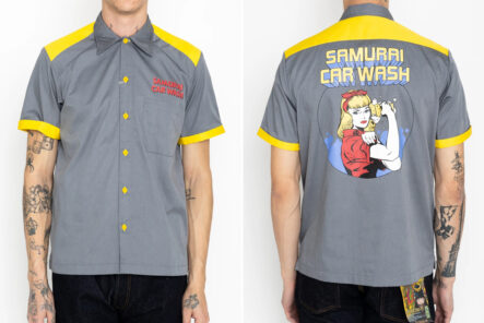 Scrub-Up-Nice-in-Samurai's-Latest-Graphic-Work-Shirt-Model-front-and-back