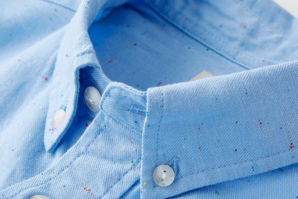 Wear-a-Galaxy-of-Flecks-with-Flint-&-Tinder's-Donegal-Architect-Shirt-blue-collar-details