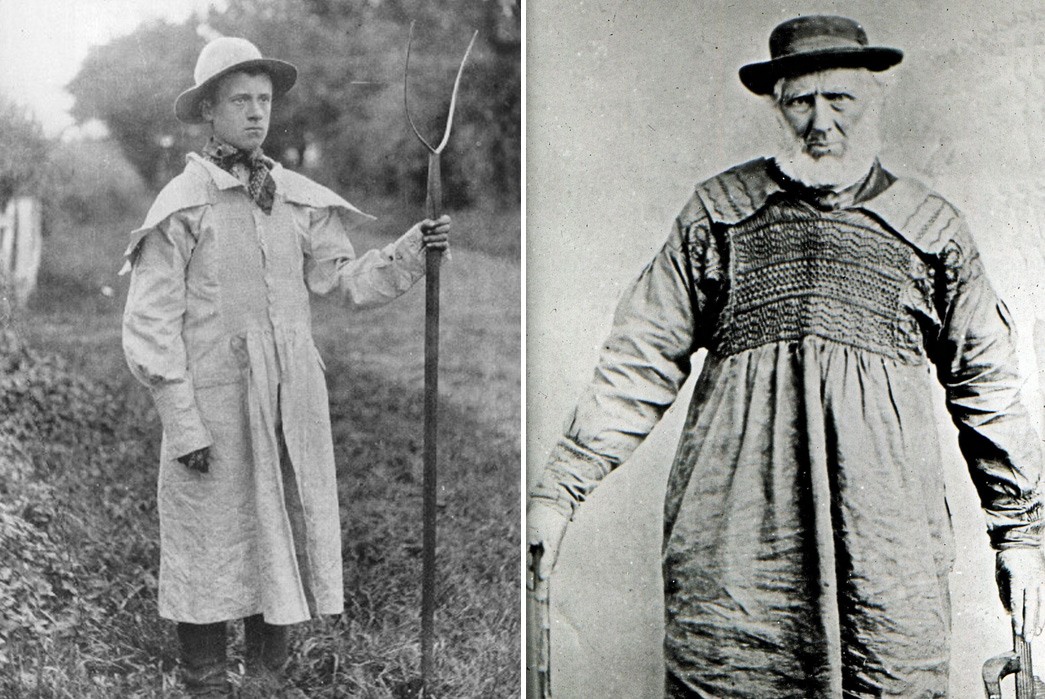 All-About-Smocks---From-Painters-to-Paratroopers-Two-photos-of-19th-century-farmer's-smocks.-Images-via-The-Museum-of-English-Rural-Life.
