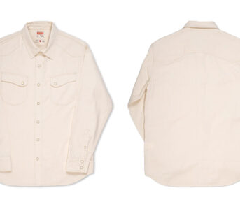 Benzak-Denim-Developers-Issues-its-Western-Shirt-in-Japanese-Ecru-Shirting-Fabric-front-and-back
