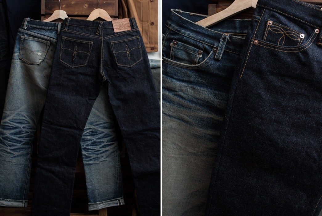Oldblue-Co.-Opens-Limited-Pre-Orders-for-23-oz.-'The-Beast'-Raw-Selvedge-Denim-Jeans-blue-and-dark-blue-back-and-front-details
