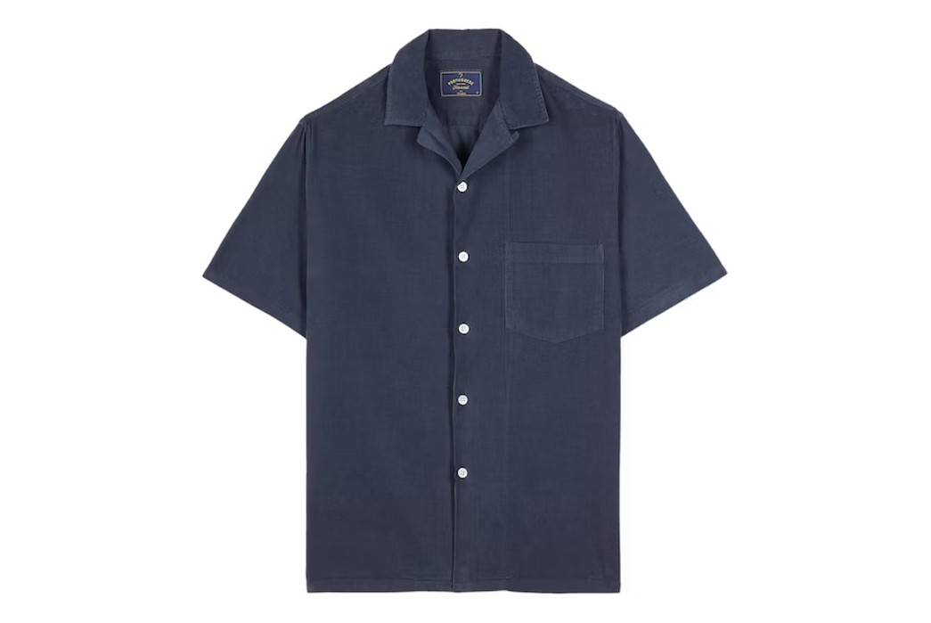 Portugese Flannel Renders its Quintessential Camp Shirt in Navy Corduroy