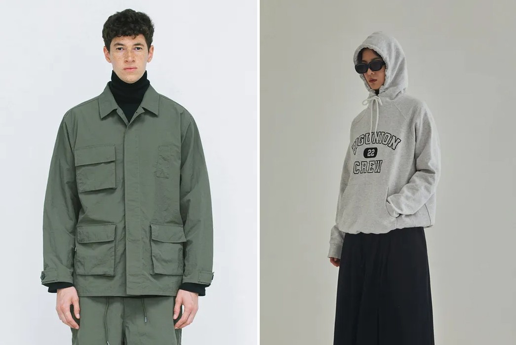 What-It's-Seoul-About---South-Korean-Menswear-&-Streetwear-Big-Union-Nylon-BDU-Jacket-&-16-oz.-Heritage-Logo-Hoodie