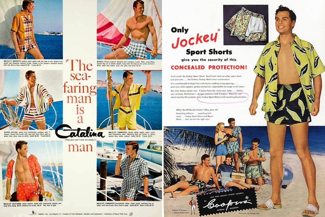 All-About-Resort-Wear---A-Resurging-Flavor-of-Warm-Weather-Garb-Two-vintage-mens-resort-wear-adds-from-the-1960s.-Images-via-Pinterest