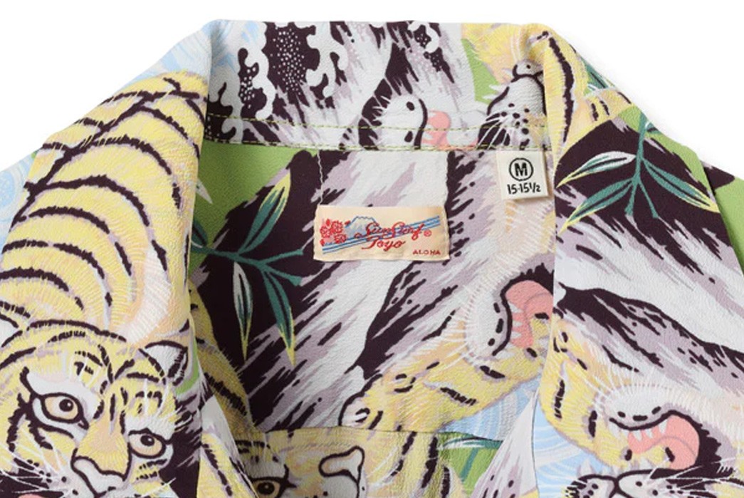Come-Out-Fighting-in-Sun-Surf's-Fighting-Tiger-Hawaiian-Shirt-etiket-details