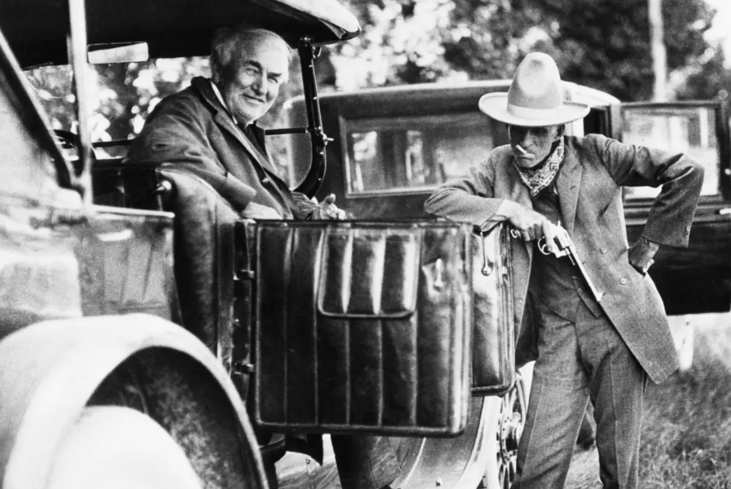 Industrialists-Henry-Ford-(right)-and-Thomas-Edison-were-fond-of-camping,-or-at-least-the-idea-of-camping.-Industrialists-Henry-Ford-(right)-and-Thomas-Edison-were-fond-of-camping