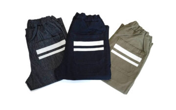 Momotaro-Drops-Trio-Of-Easy-Pants-in-Time-For-Summer-gray-blue-and-beige-folded