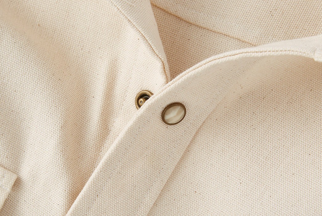 Richter-Goods'-Duck-Canvas-Western-Shirt-is-Off-the-Scale-beige-front-collar-details