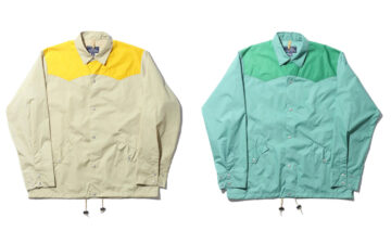 Rocky-Mountain-Featherbed's-Wind-Shirt-Blends-Coach-Jackets-with-Western-Shirts-beige-with-yellow-and-blue-with-green