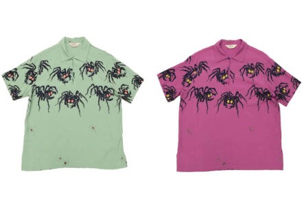 Star-of-Hollywood-Applies-its-Iconic-Tarantula-Design-to-Rayon-Pullover-green-and-purple-front