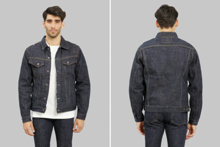 Tanuki's-Latest-Type-III-is-Made-From-a-Special-100%-Texan-Cotton-Selvedge-Denim-Front-and-back-model