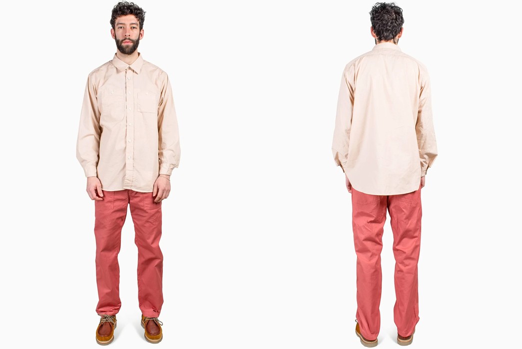 The-Heddels-Fatigue-Pant-Guide-2023-Engineered-Garments-Made-Pink-Fatigues-model-front-back