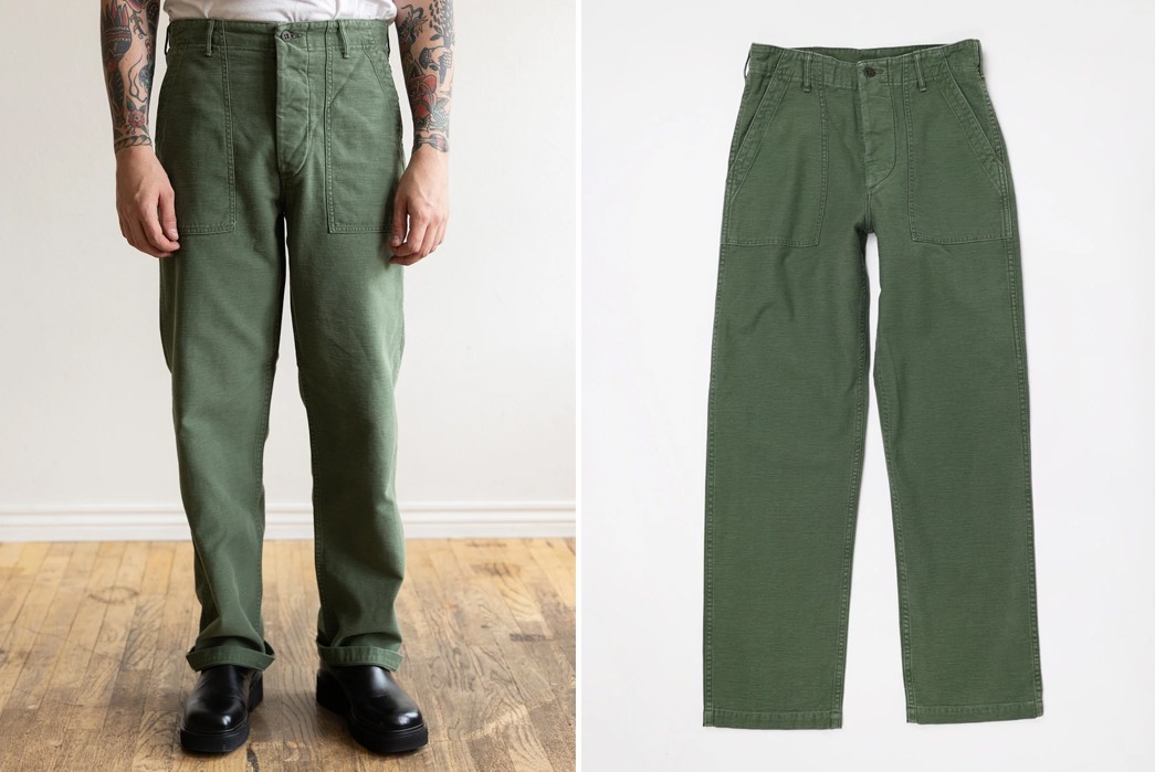 The-Heddels-Fatigue-Pant-Guide-2023-orSlow-US-Army-Fatigue-Pants-Used-Wash-Regular-Fit--Green-Used---Canoe-Club