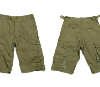 Buzz-Rickson's-Issues-Wind-Resistant-Poplin-Tropical-Combat-Shorts-front-and-back