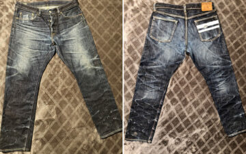 Fade-Friday---Momotaro-0405SP-15.7-Oz-High-Tapered-(1-Year,-5-Washes)-Front-and-back