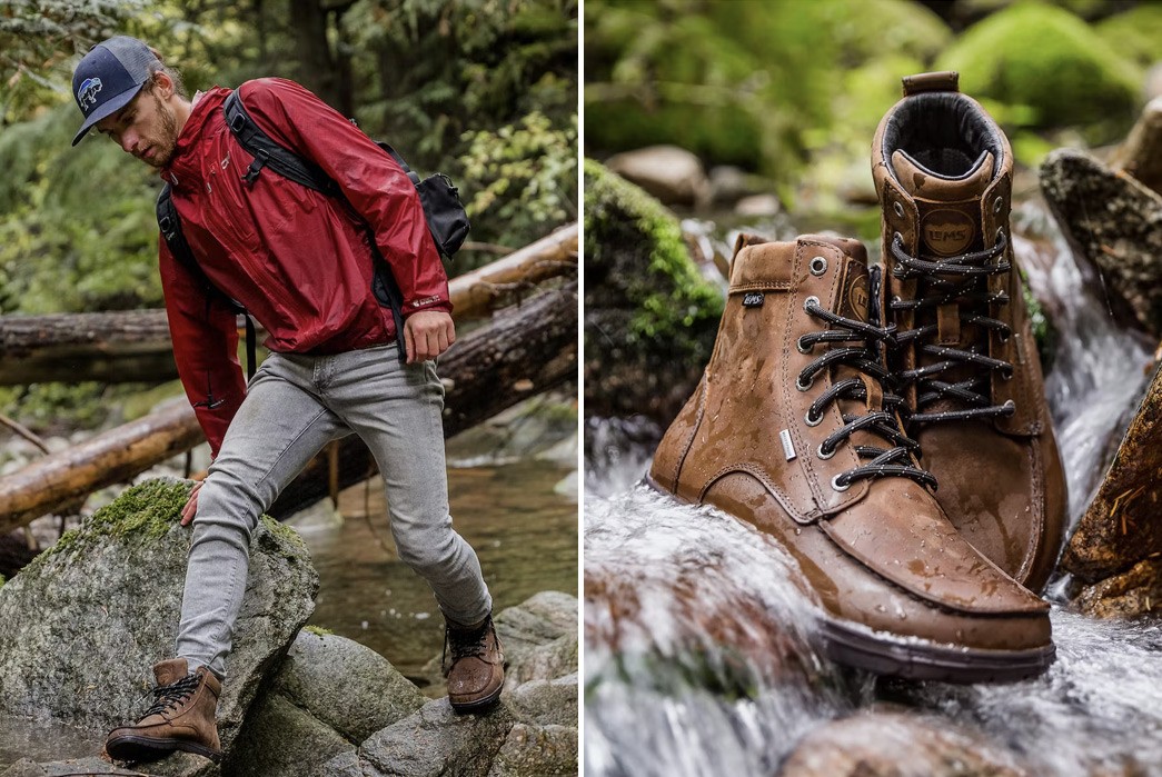 How-to-Get-Into-Camping-Part-3-Grappling-With-Nature-Whilst-Looking-&-Feeling-Good-Lems'-popular-Boulder-Waterproof-Hiking-Boot,-available-for-$175-from-Huckberry.