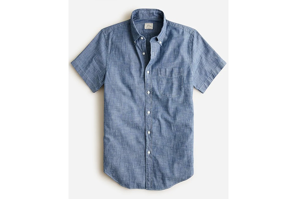 Short-Sleeve-Chambray-Shirts---Five-Plus-One-Short-sleeve-indigo-organic-chambray-shirt