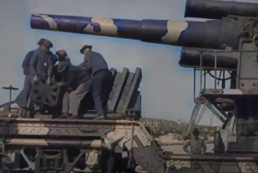 Wartime-Blues-Part-2---Denim-Uniforms-of-the-U.S.-Army-Colorized-footage-of-a-1918-silent-film-that-depicted-the-training-of-Coast-Artillery-Troops-shows-denim-fatigues-in-action,