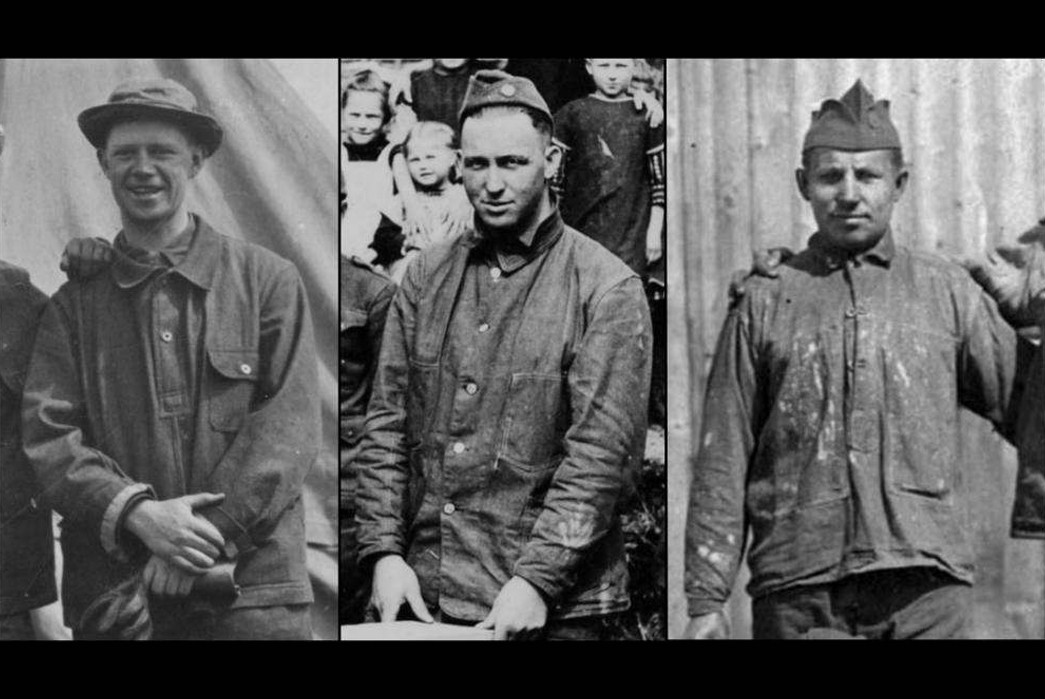 Wartime-Blues-Part-2---Denim-Uniforms-of-the-U.S.-Army-Photos-showing-the-evolution-of-the-Working-Jumper,-via-the-John-Adam-Graf-collection.