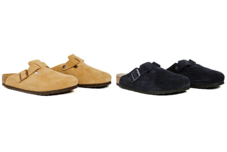 Birkenstock-Drops-2-New-Boston-Colorways-for-SS23-beige-and-black-front-side