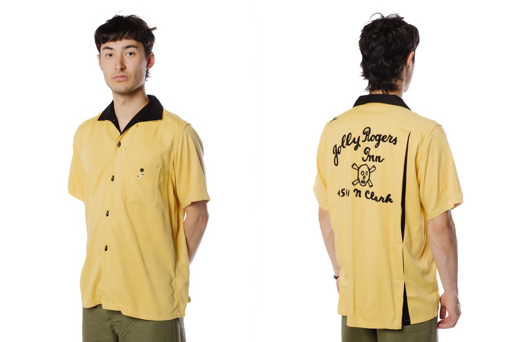 Finesse the Bowling Alley in The Real McCoy's MS22002 Rayon Shirt