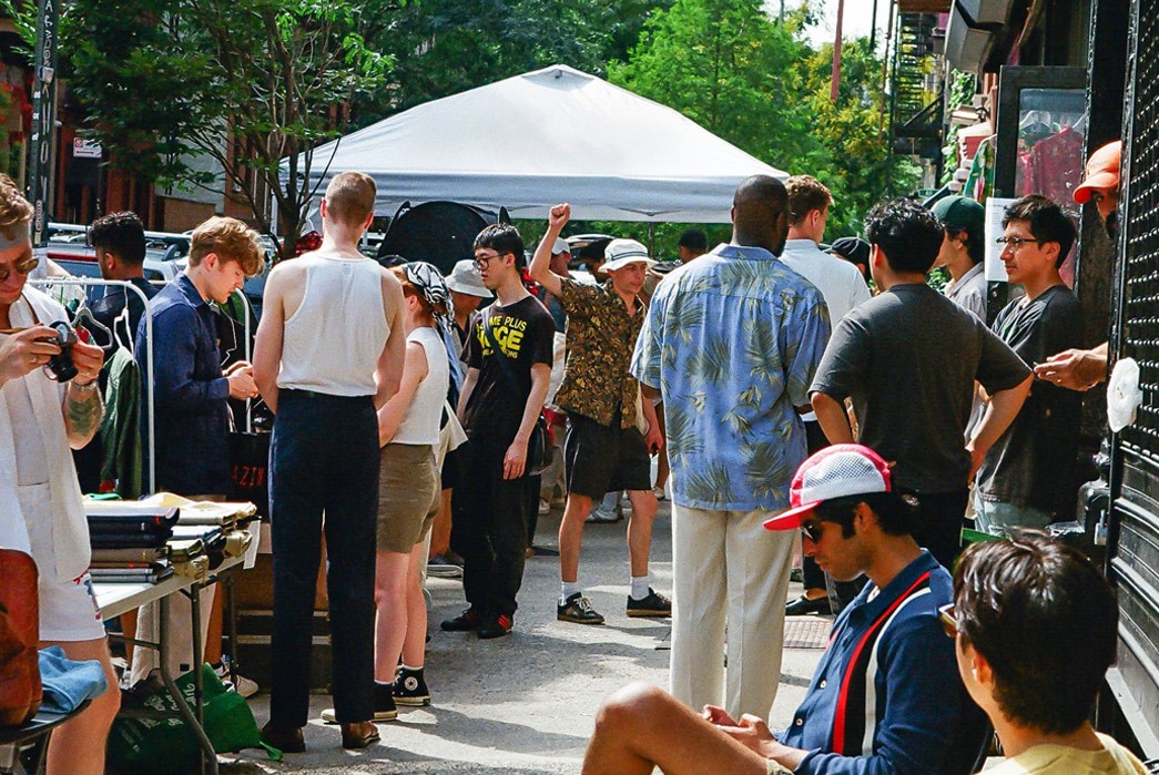 Making-a-Scene-New-York's-Pop-Up-Vintage-Markets-A-sidewalk-full-of-clothes-and-conversation-in-New-York's-East-Village.-Image-via-Zane-Gan.
