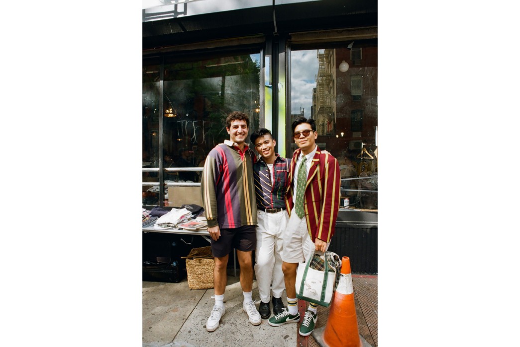 Making-a-Scene-New-York's-Pop-Up-Vintage-Markets-Three-well-dressed-attendees-of-Alfargo's-Marketplace.-Image-via-Zane-Gan.