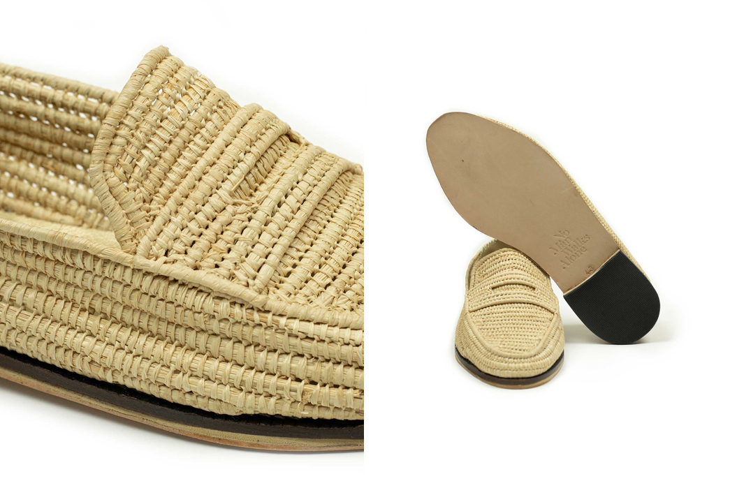 Non-Leather-Loafers---Five-Plus-One-Handmade-Moroccan-raffia-penny-loafers,-natural