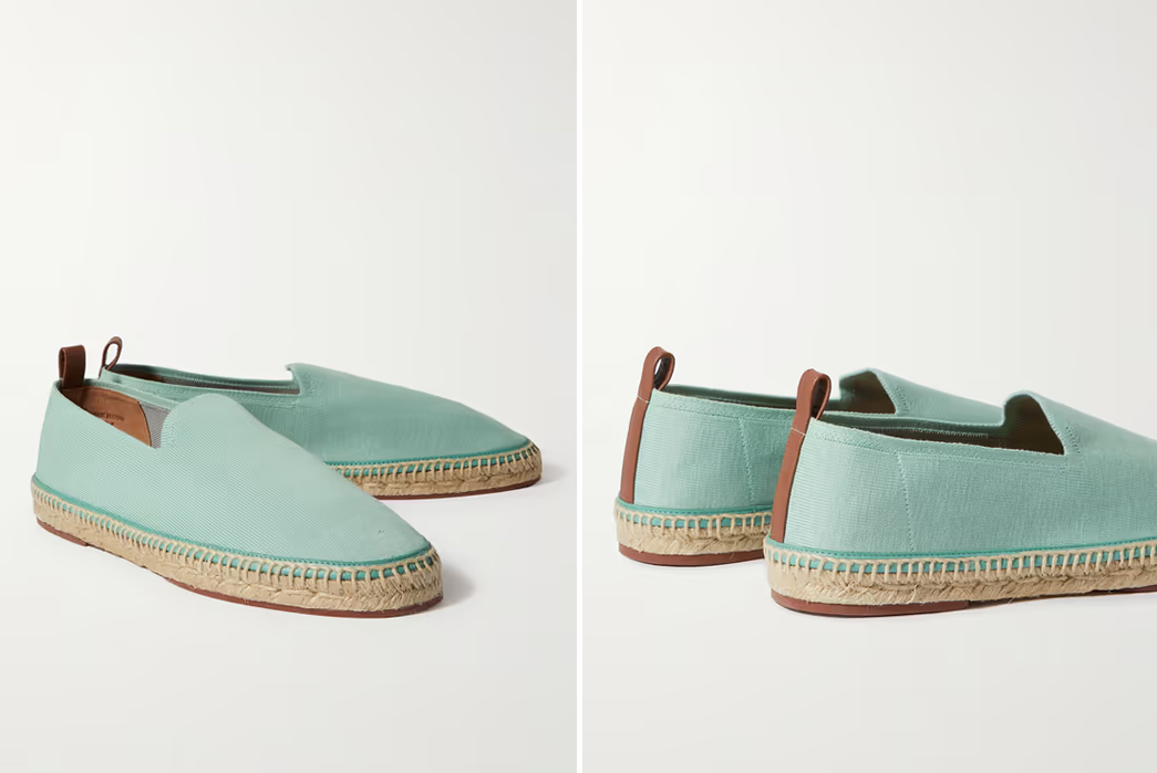 Non-Leather-Loafers---Five-Plus-One-Seaside-Walk-Leather-Trimmed-Cotton-and-Silk-Blend-Espadrilles
