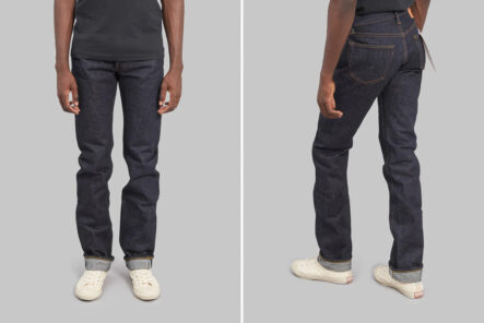 Samurai-Celebrates-25-Years-with-25-oz.-Selvedge-710xx-Jeans-front-and-side-back-model