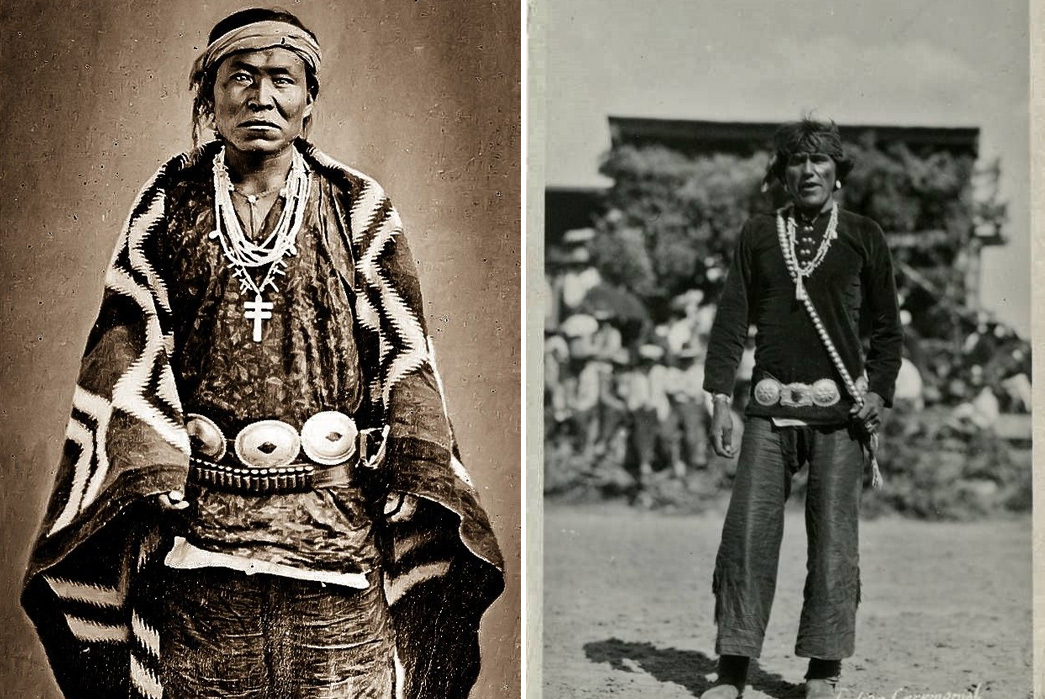 All-About-Conchas---Native-Silver-Two-historical-images-of-Navajo-men-wearing-concho-belts.-Images-via-Pinterest.