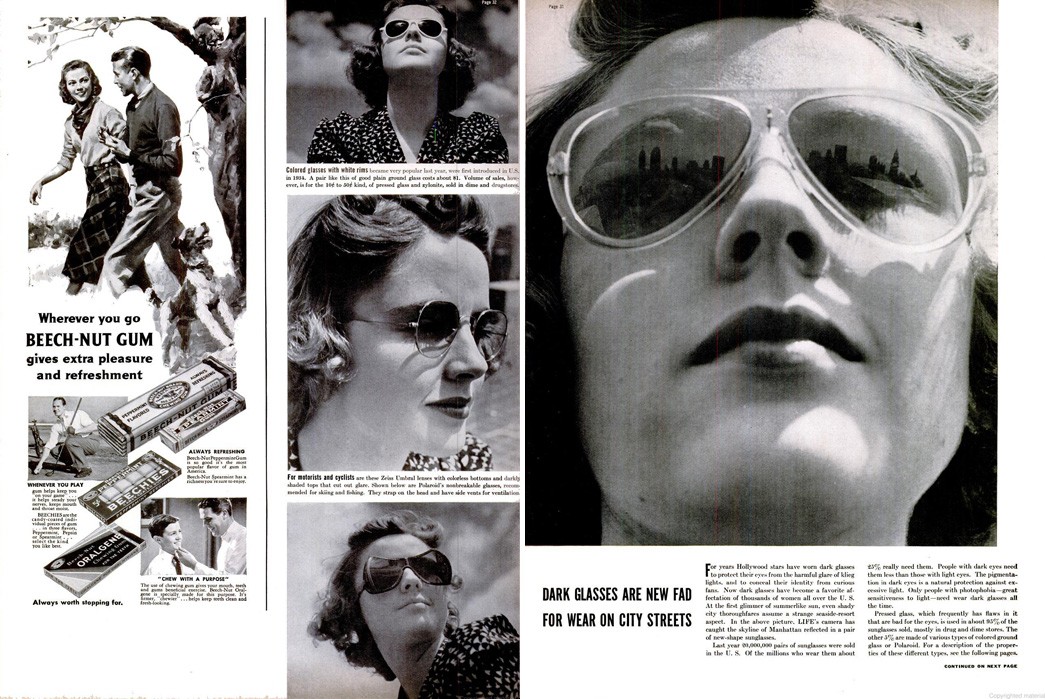 An-In-Depth-History-of-Sunglasses-A-1938-issue-of-Life-Magazine-proclaimed-that-20-million-pairs-of-sunglasses-were-sold-in-the-US-the-previous-year.-Images-via-Life-Magazine