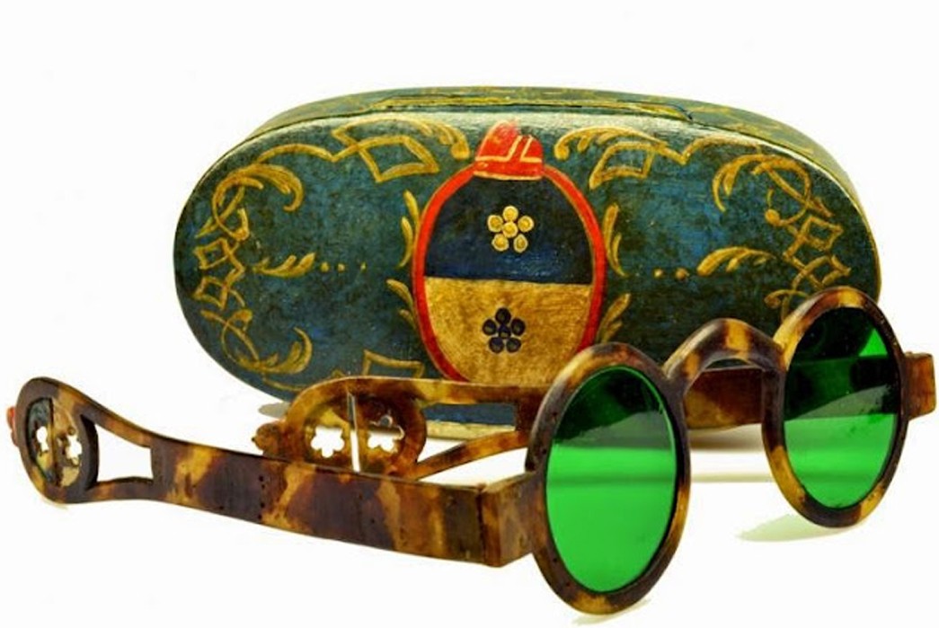 An-In-Depth-History-of-Sunglasses-Venetian-Goldoni-Glasses-from-the-1760s,-originally-worn-by-the-Doge-of-Venice.-Image-via-Vascellari-Collection.