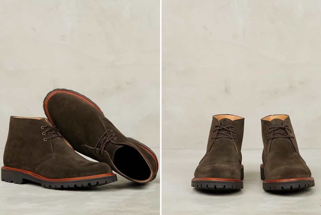 Division-Road's-Latest-Crockett-&-Jones-Collab-Exudes-British-Bootmaking-Excellence-green-front-side-and-top-part-and-front-pair