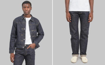 UES-Reproduces-Jeans-&-Jacket-from-Wake-of-WWII-Front-pose-and-front