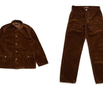 Buzz-Rickson's-Made-the-Early-20th-Century-US-Army-Working-Uniform-in-Corduroy-shirt-and-pants-front