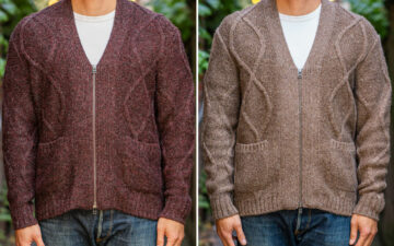 3sixteen-Alpaca-Liner-Cardigan-red-and-brown-front-model