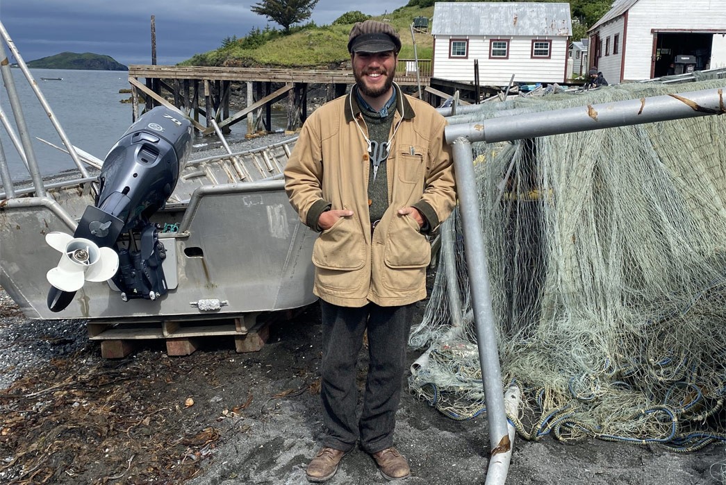 Alaskan-Odyssey-Fishing-Fleet-Workwear,-Part-I-Mending-nets.-Image-via-Grant-Hanson.