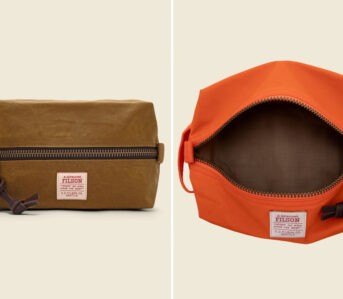 Filson's-Tin-Cloth-Travel-Kit-is-the-Perfect-Gift-for-Patina-People-brown-and-orange-front