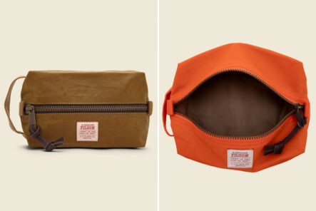 Filson's-Tin-Cloth-Travel-Kit-is-the-Perfect-Gift-for-Patina-People-brown-and-orange-front