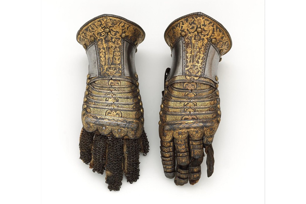 Five-Finger-Fit-The-History-of-Gloves-A-pair-of-gauntlets-made-in-Milan,-Italy-dated-to-the-16th-century.-Image-via-The-Met.