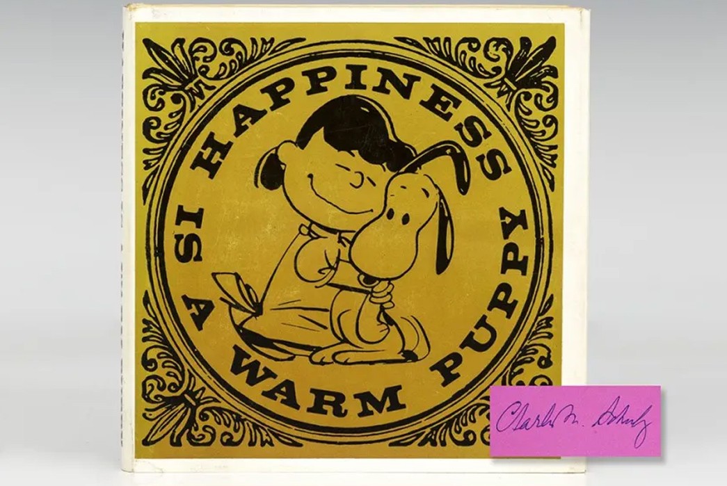 Peanuts-Pt.-2-A-signed-first-edition-of-Happiness-Is-A-Warm-Puppy,-the-first-Peanuts-book-via-Raptis-Rare-Books